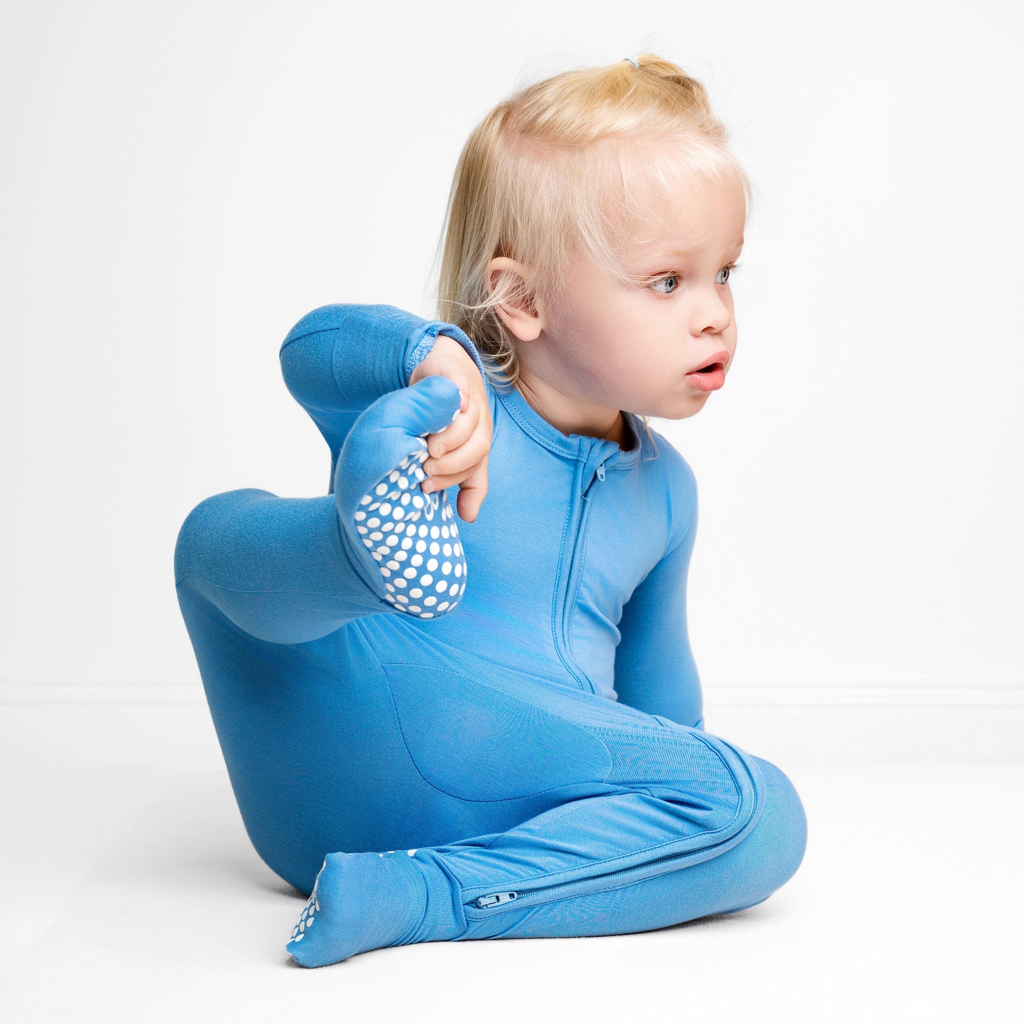 Azure Zippy Zipper Romper