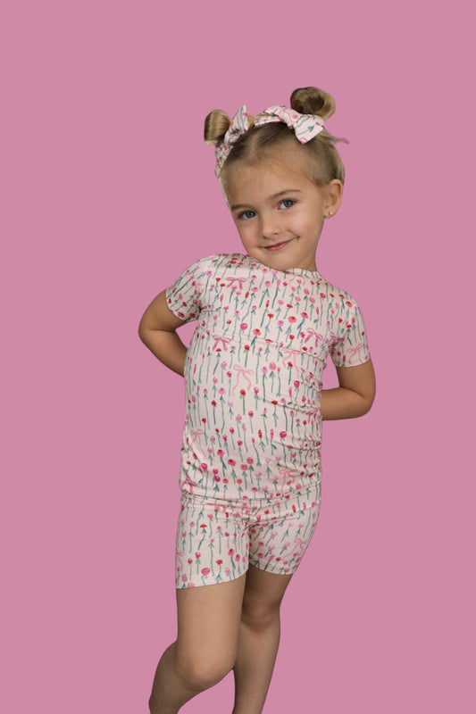 BLOOMS & BOWS FLORAL DREAM SHORT SET