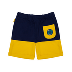 Bi-Color Shorts - Navy & Yellow