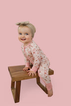 BUNNIES AND BOWS DREAM ZIPPER ROMPER