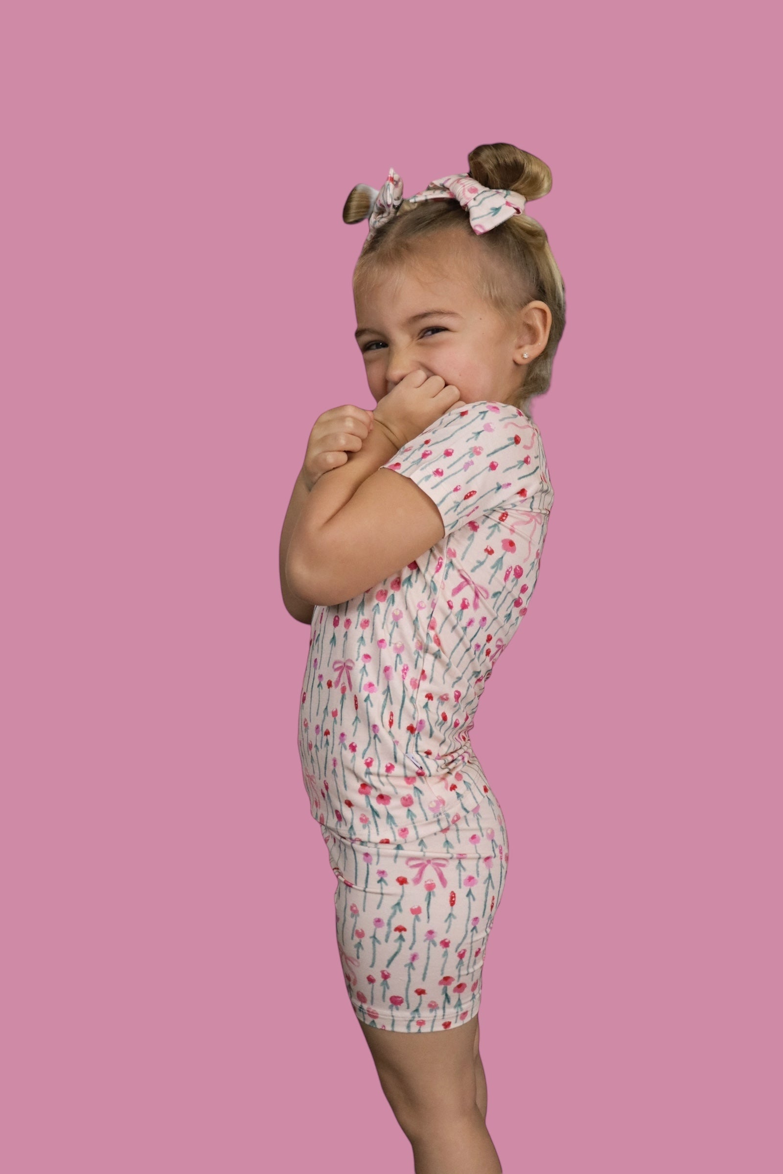 BLOOMS & BOWS FLORAL DREAM SHORT SET