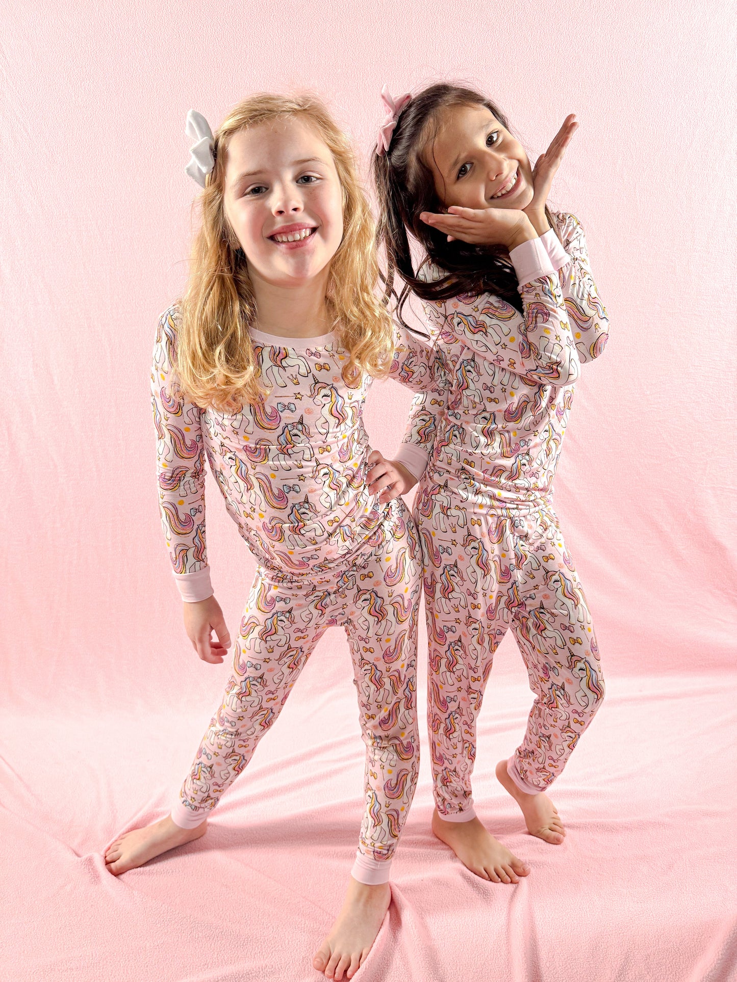 Pink Unicorn | Two-Piece Bamboo Pajama Set