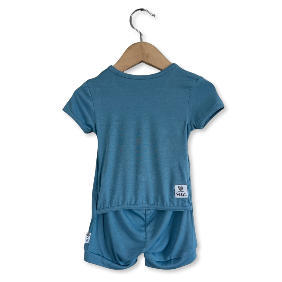 Blue Jay Mini Ribbed Shorty Romper