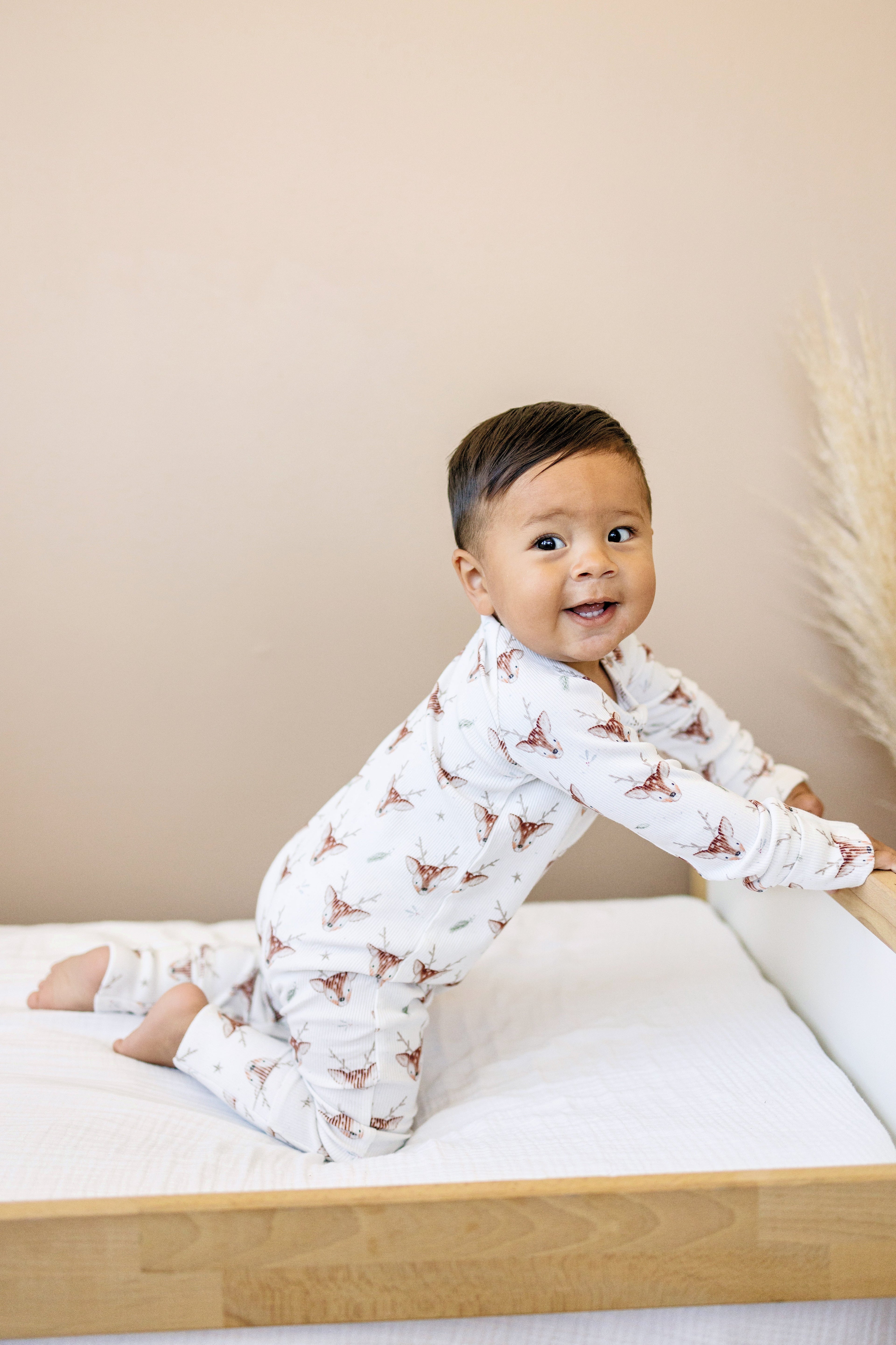 Reindeer Games Ribbed Bamboo Zippy Pajamas