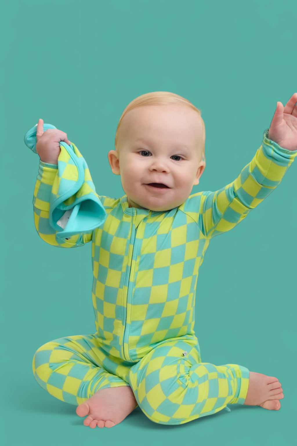 BE BOLD CHECKERS DREAM ZIPPER ROMPER