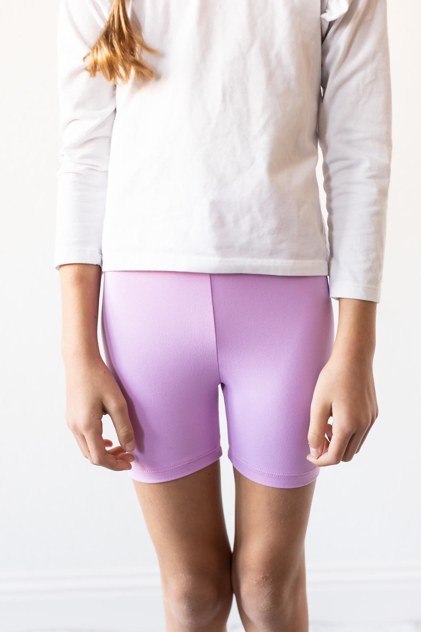 Bright Lilac Floral Twirl Shorts