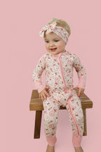 BUNNIES AND BOWS DREAM ZIPPER ROMPER
