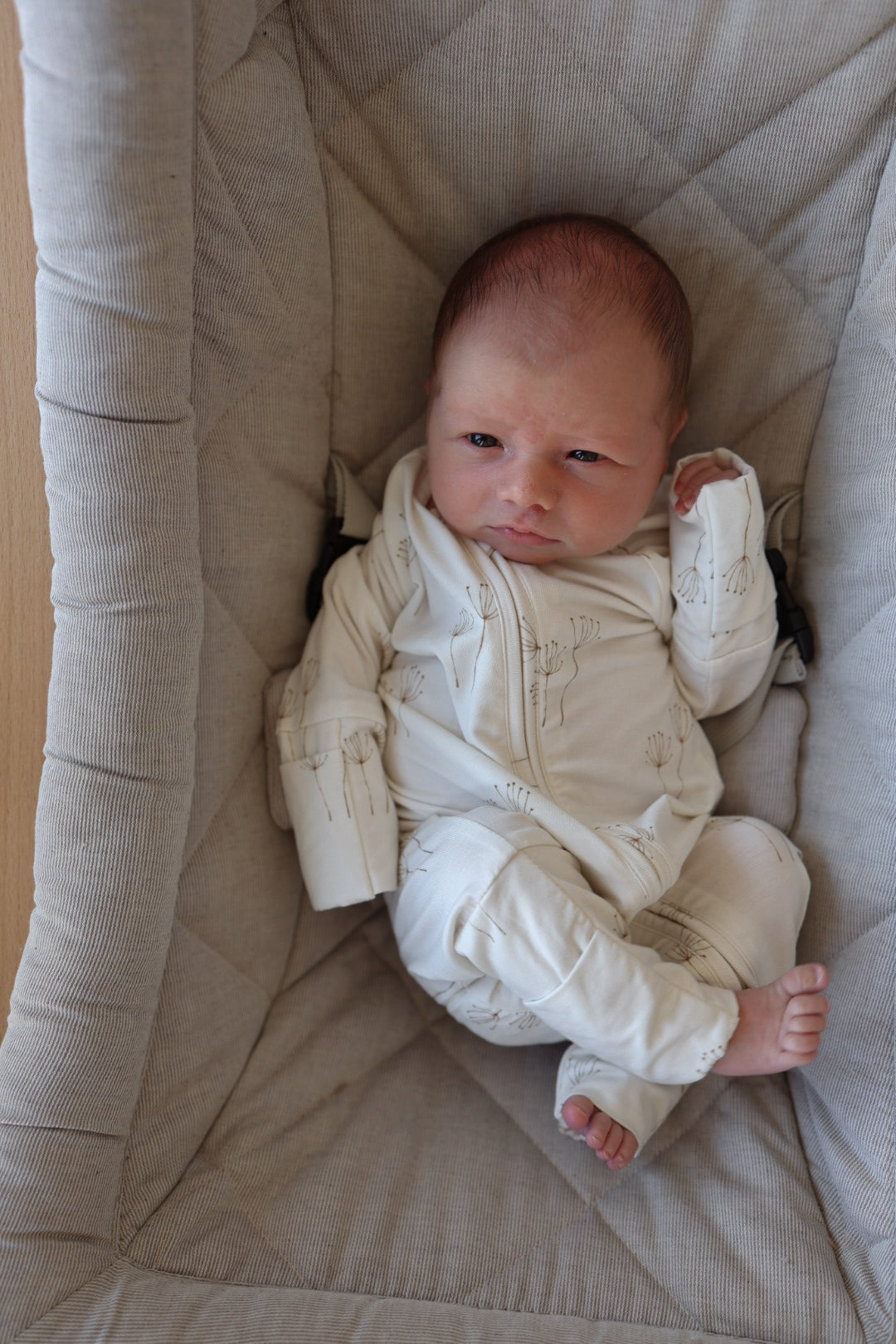 Bamboo Zip Pajamas Floral Romper | Dandelion