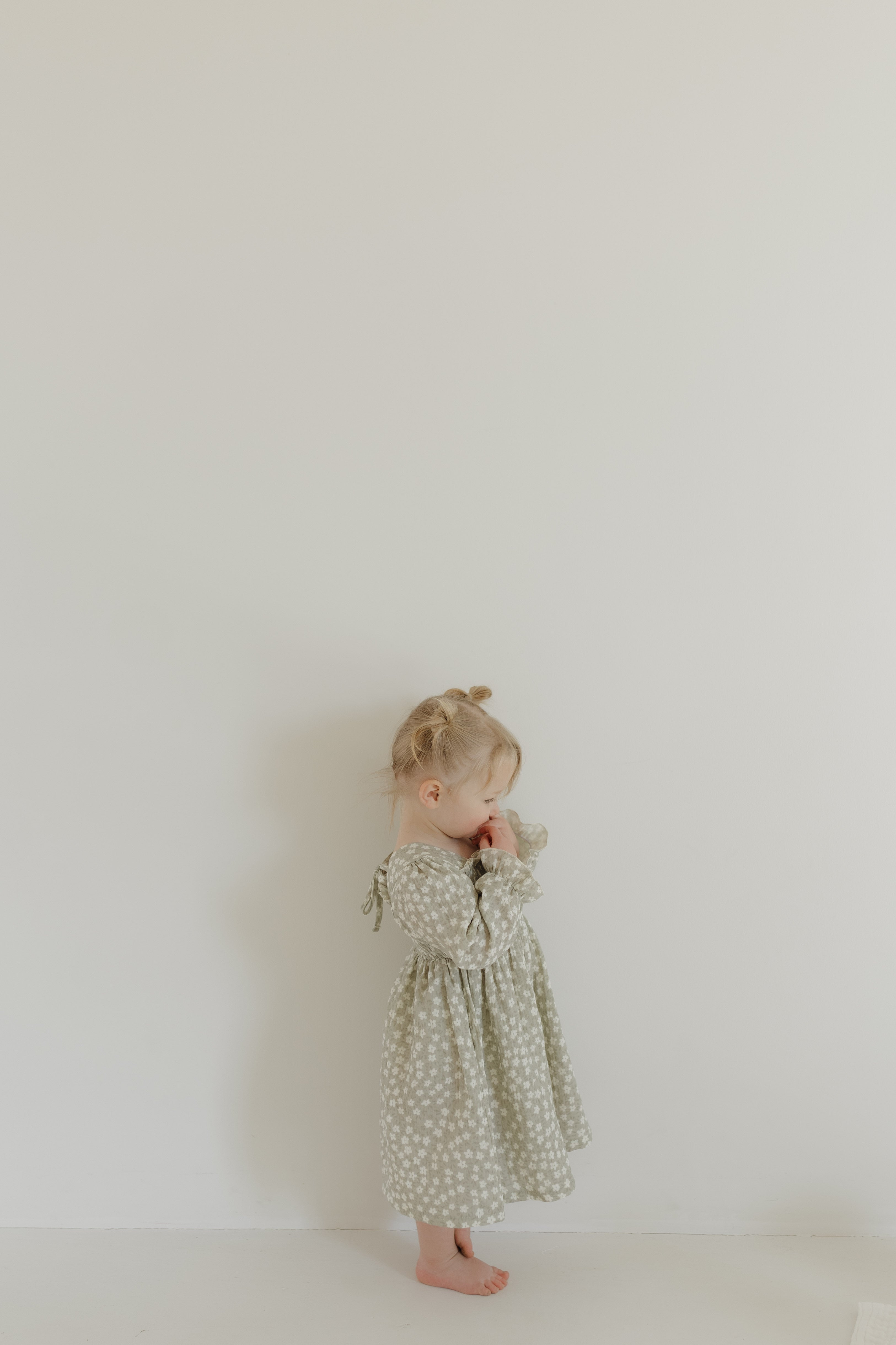 Child Dress | French Gray Floral