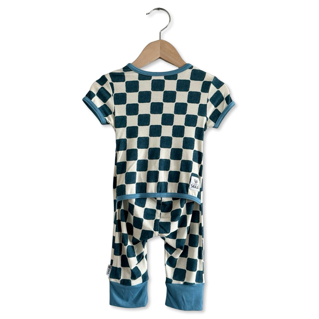 Checker Me Out Mini Ribbed Short Long Romper