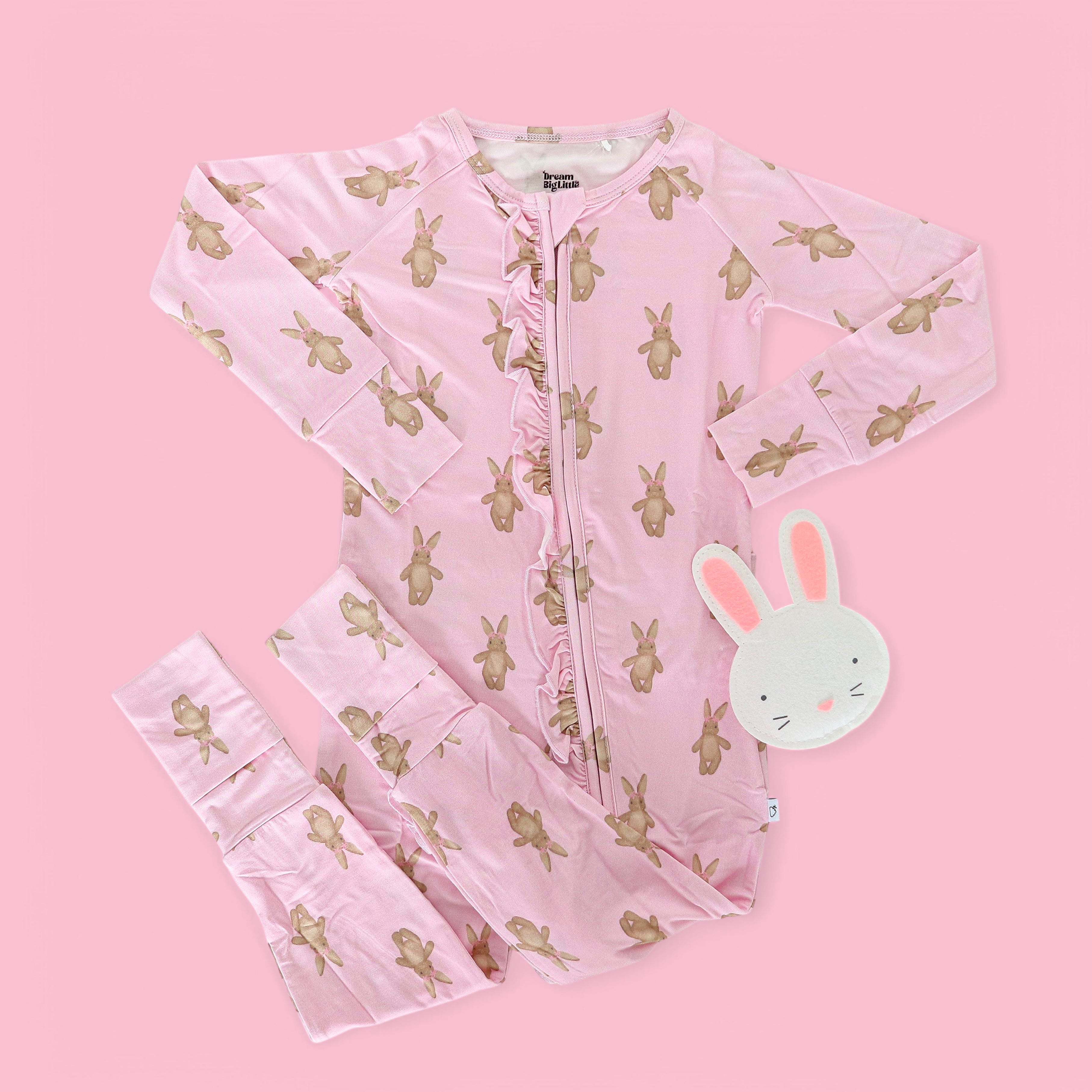 BLUSHIN' BUNNIES DREAM RUFFLE ZIPPER ROMPER