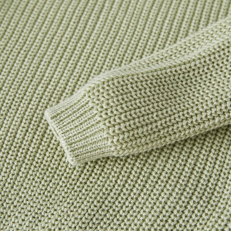Baby Toddler Girls Boys Sweaters Knitting Pullovers Tops Solid Color Basic Cotton Long Sleeve Sweater Top