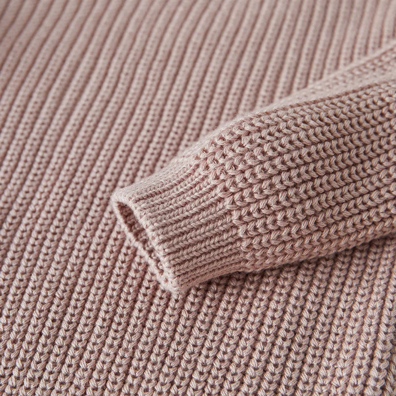 Baby Toddler Girls Boys Sweaters Knitting Pullovers Tops Solid Color Basic Cotton Long Sleeve Sweater Top