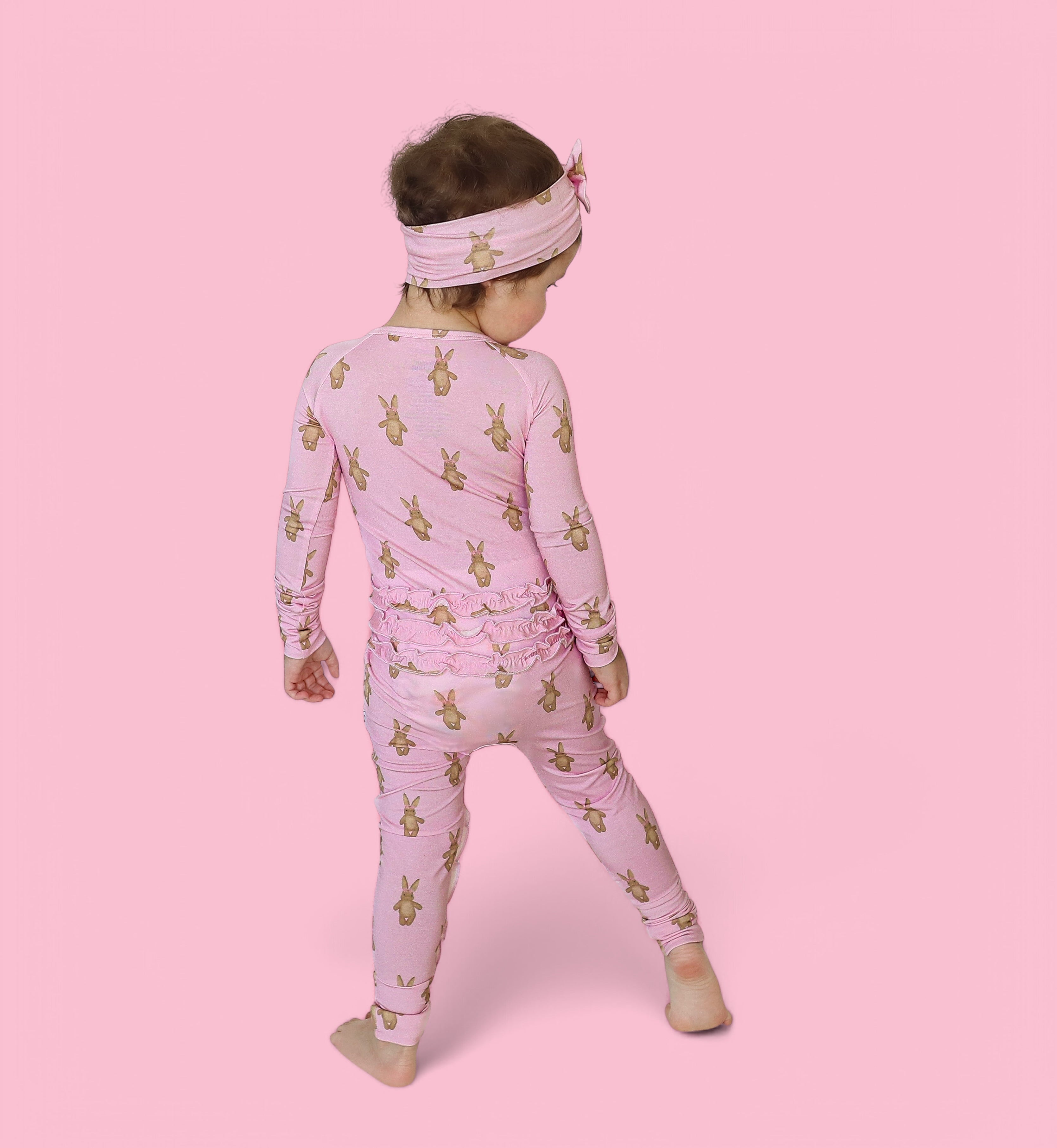 BLUSHIN' BUNNIES DREAM RUFFLE ZIPPER ROMPER