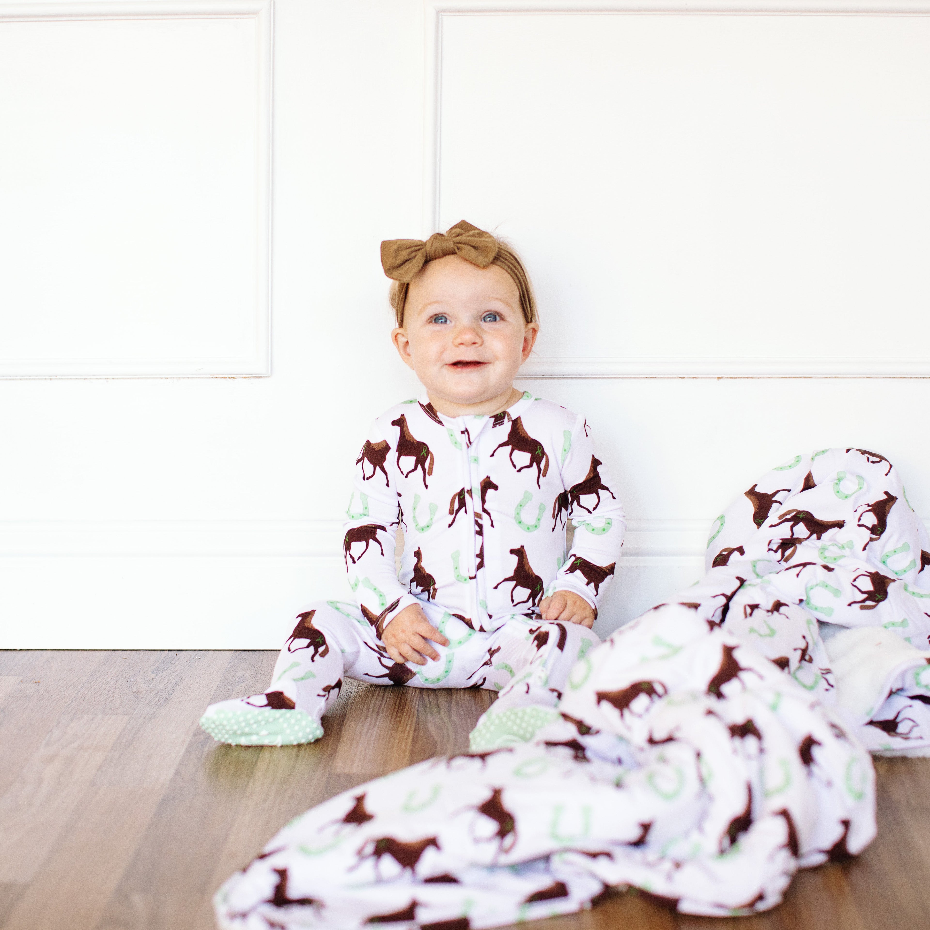 LUCKY Horse Footed Onesie Romper