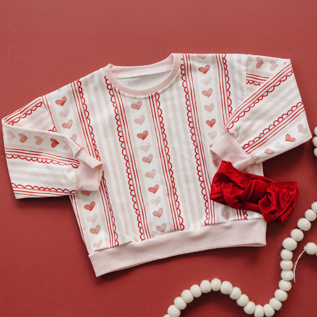 Laced with Love Crewneck Sweatshirt Top