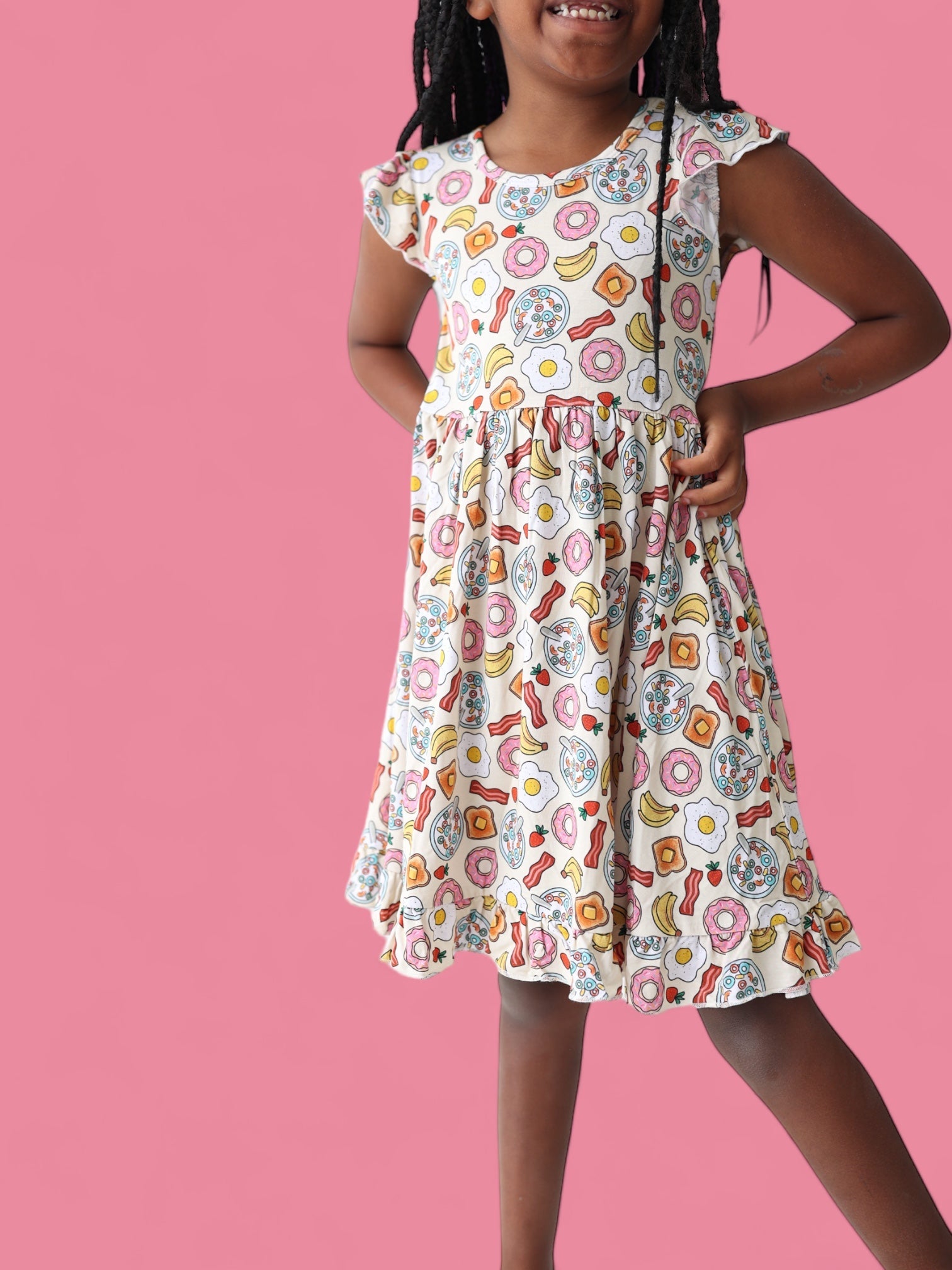 BALANCED BREAKFAST DREAM RUFFLE DRESS