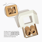 Newborn Bright White Moccasin Baby Shoe