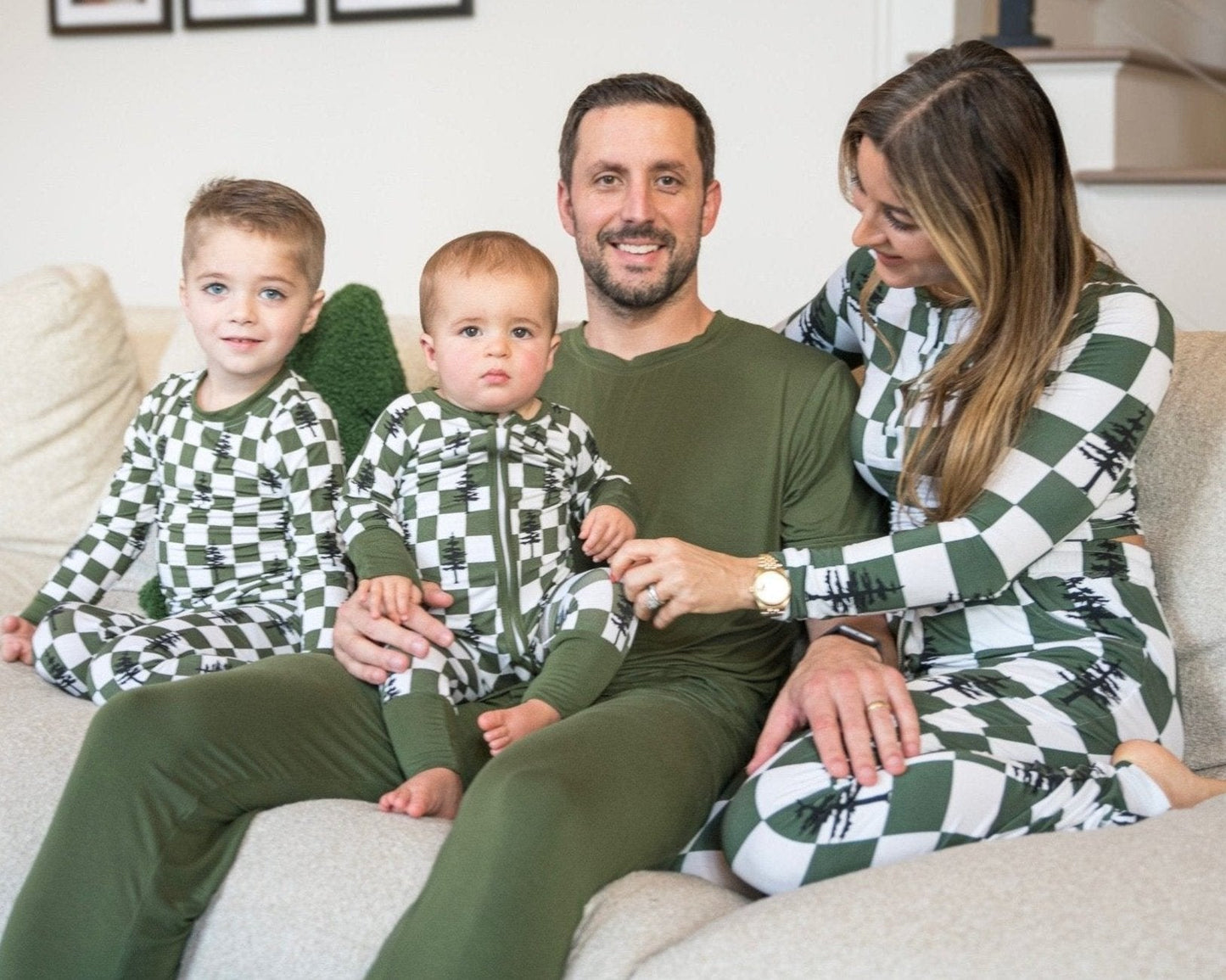 Bamboo Baby Christmas Sleepers | Matching Family Holiday Pajamas - Christmas Trees
