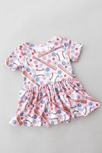 Batter Up S/S Twirl Bodysuit Romper