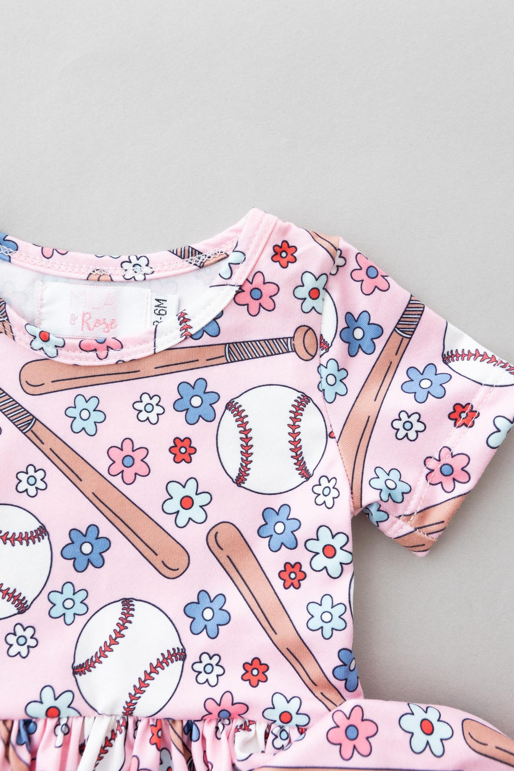 Batter Up S/S Twirl Bodysuit Romper