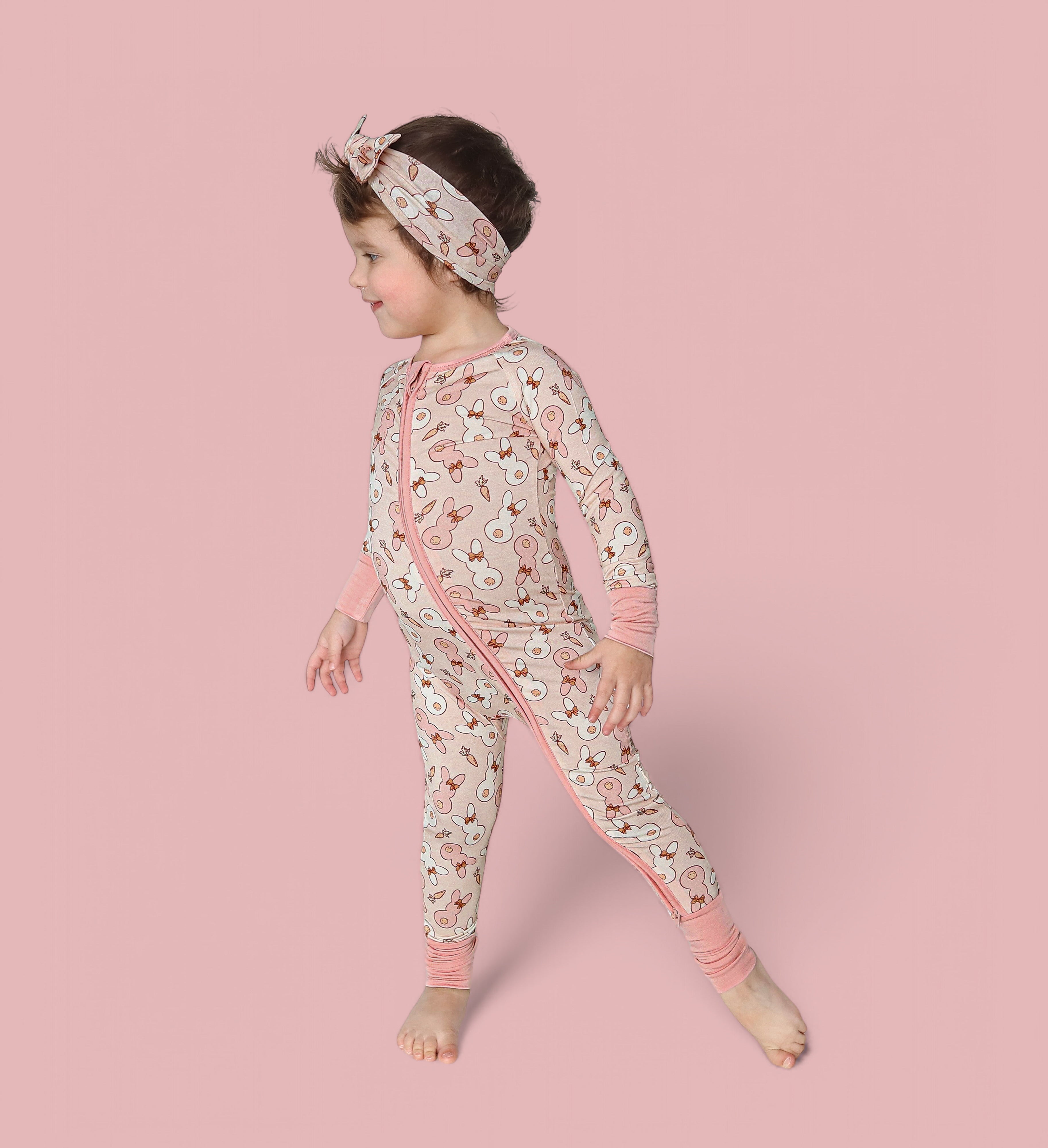 BUNNIES AND BOWS DREAM ZIPPER ROMPER