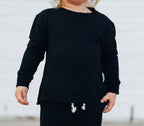 BLACK TERRY DREAM PULLOVER