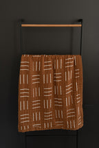 Mustard Mudcloth Muslin Quilt Blanket