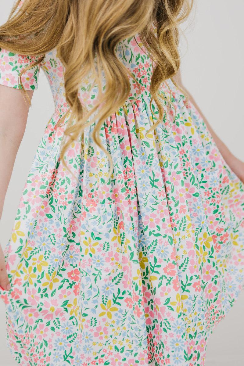 Daffodils S/S Pocket Floral Twirl Dress