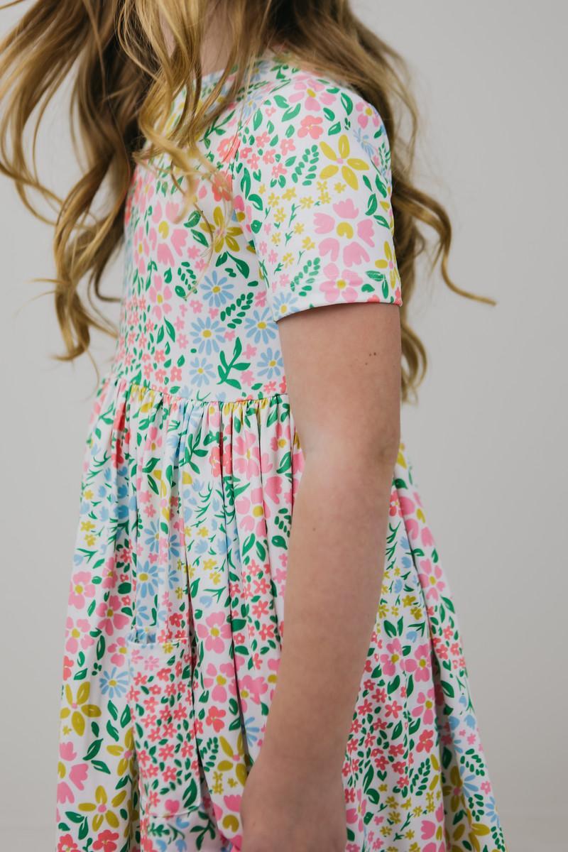 Daffodils S/S Pocket Floral Twirl Dress