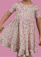 BLOOMS & BOWS FLORAL DREAM RUFFLE DRESS