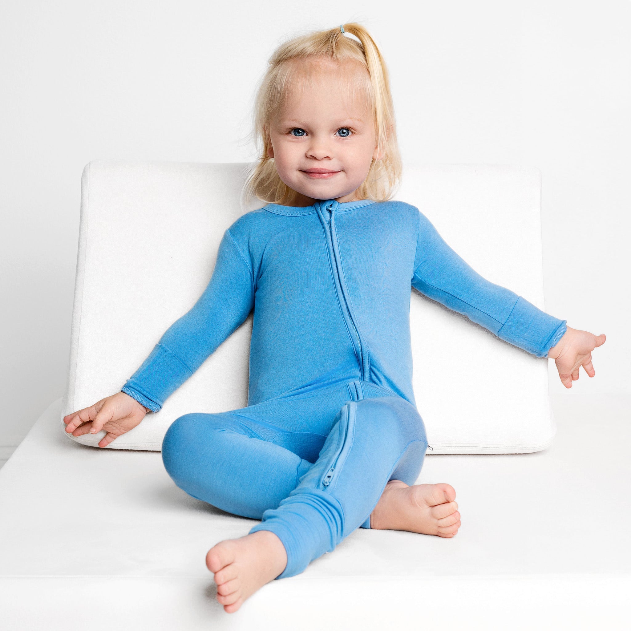 Azure Zippy Zipper Romper