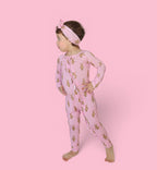 BLUSHIN' BUNNIES DREAM RUFFLE ZIPPER ROMPER