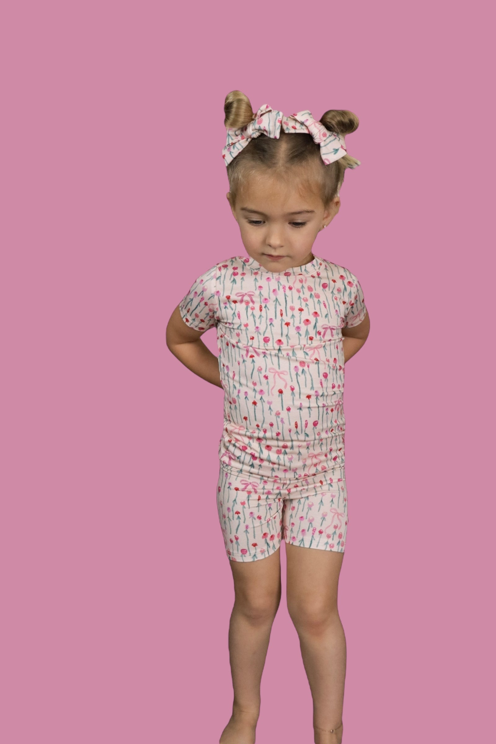 BLOOMS & BOWS FLORAL DREAM SHORT SET