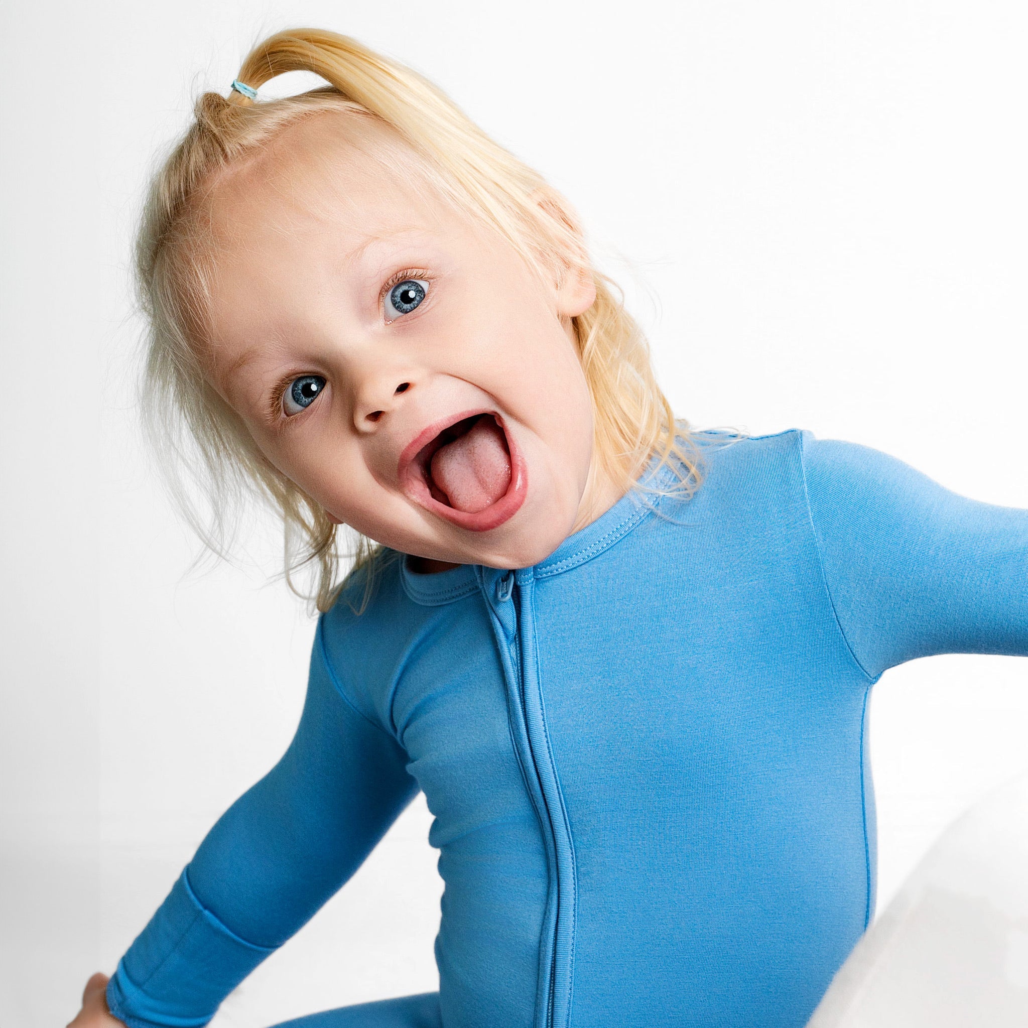 Azure Zippy Zipper Romper