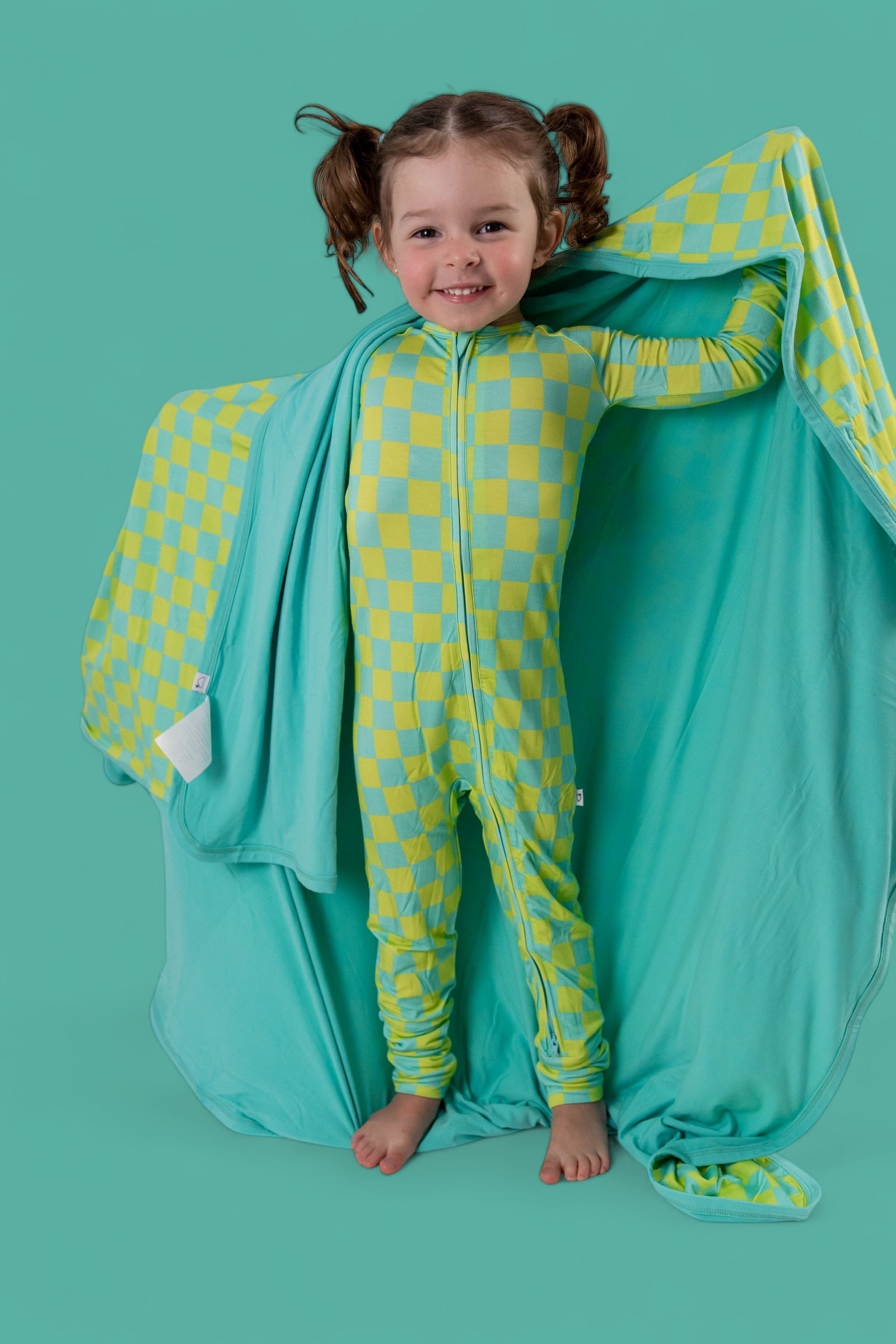 BE BOLD CHECKERS DREAM ZIPPER ROMPER