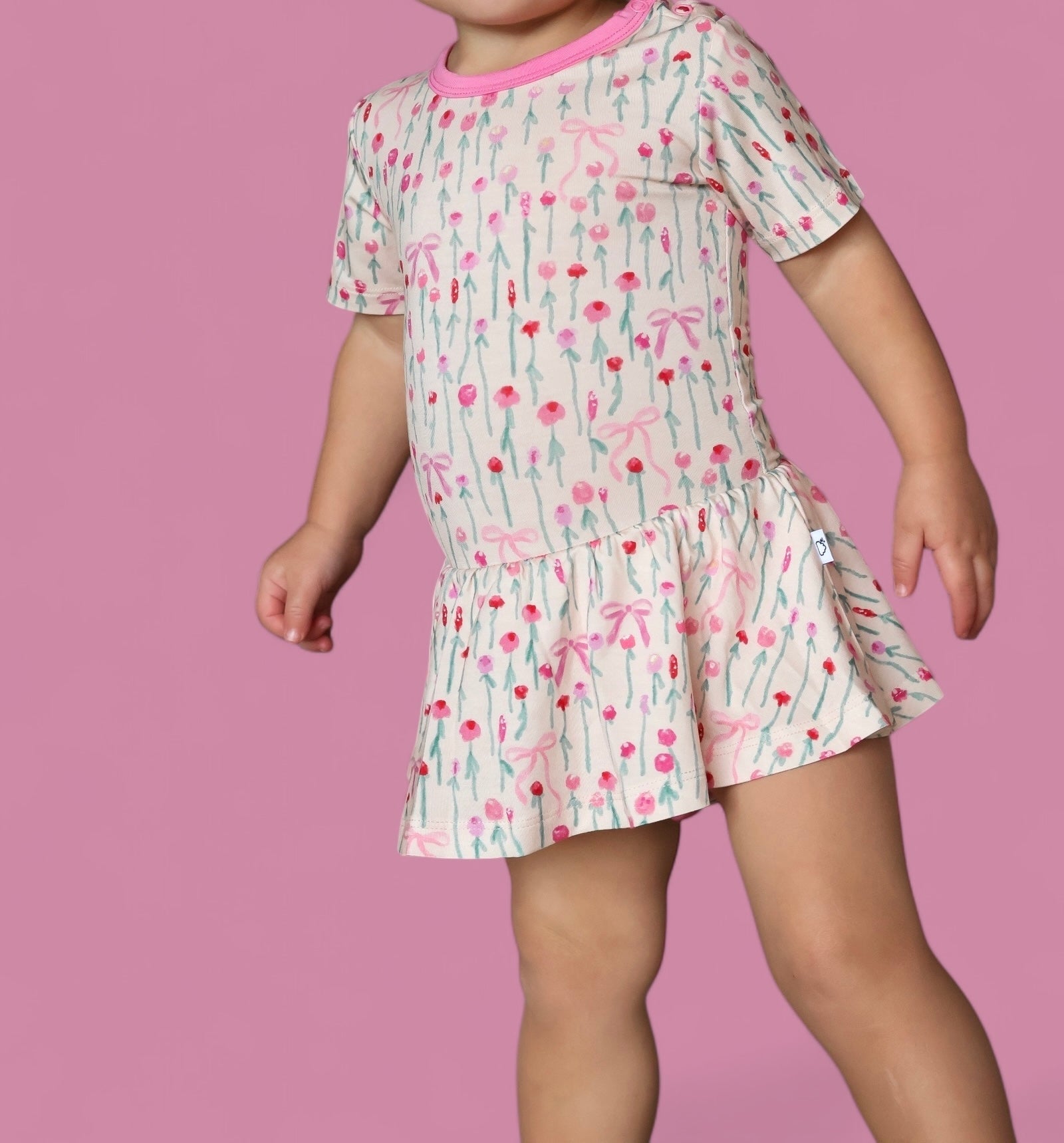 BLOOMS & BOWS DREAM FLORAL BODYSUIT DRESS