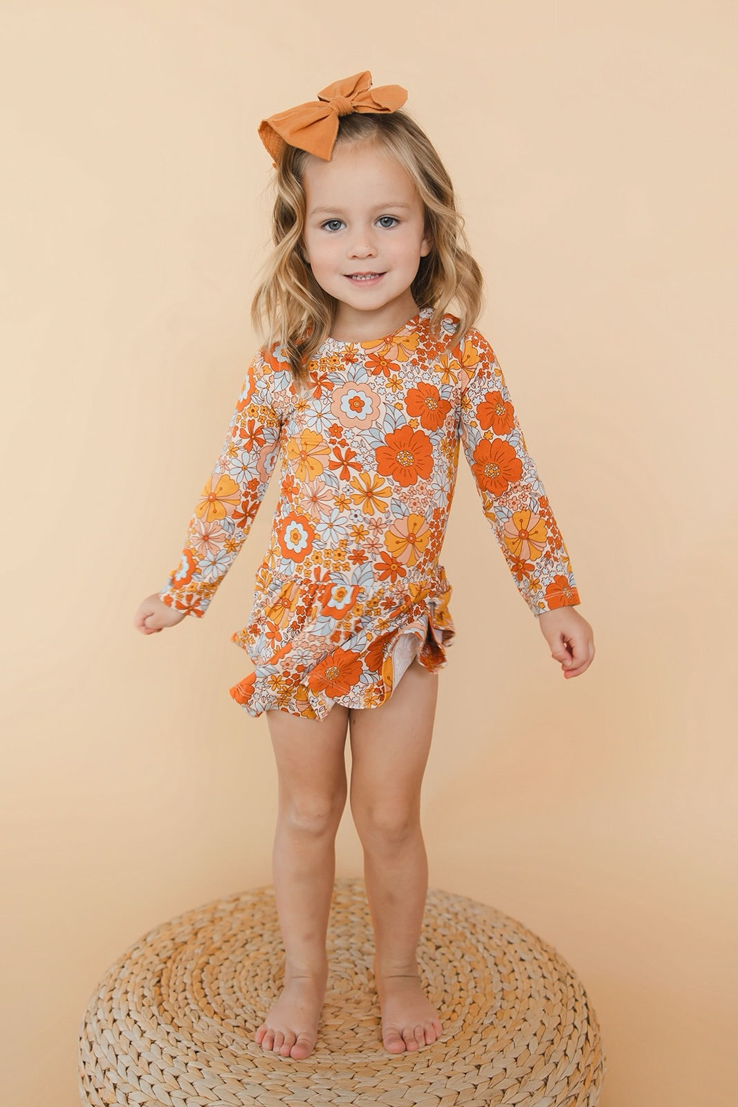 Marigold - Floral Bodysuit Romper Dress