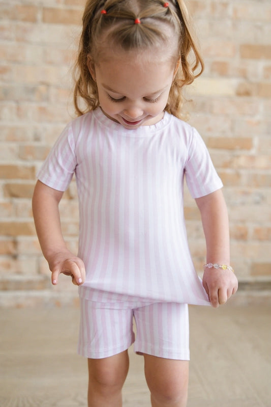 Pink Stripes - Short Set