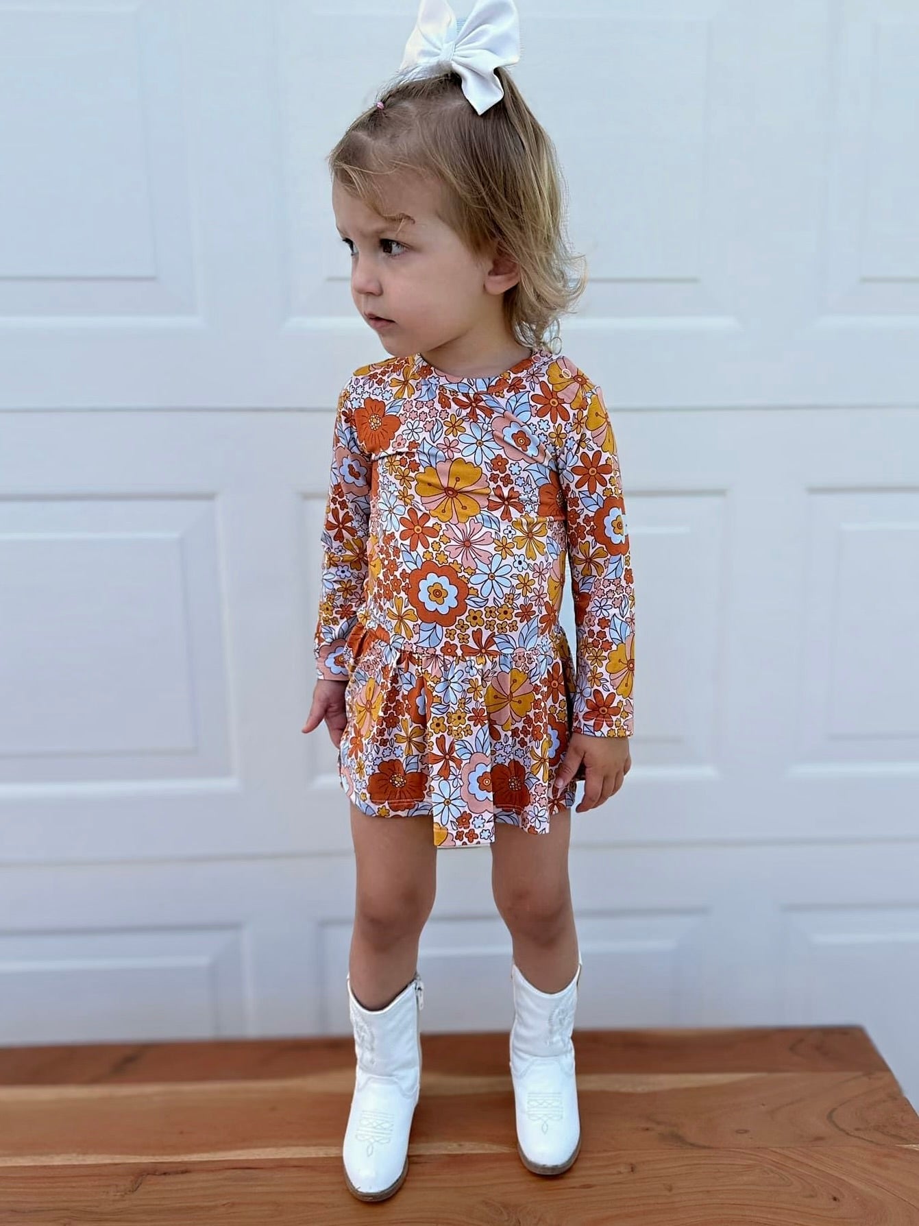 Marigold - Floral Bodysuit Romper Dress