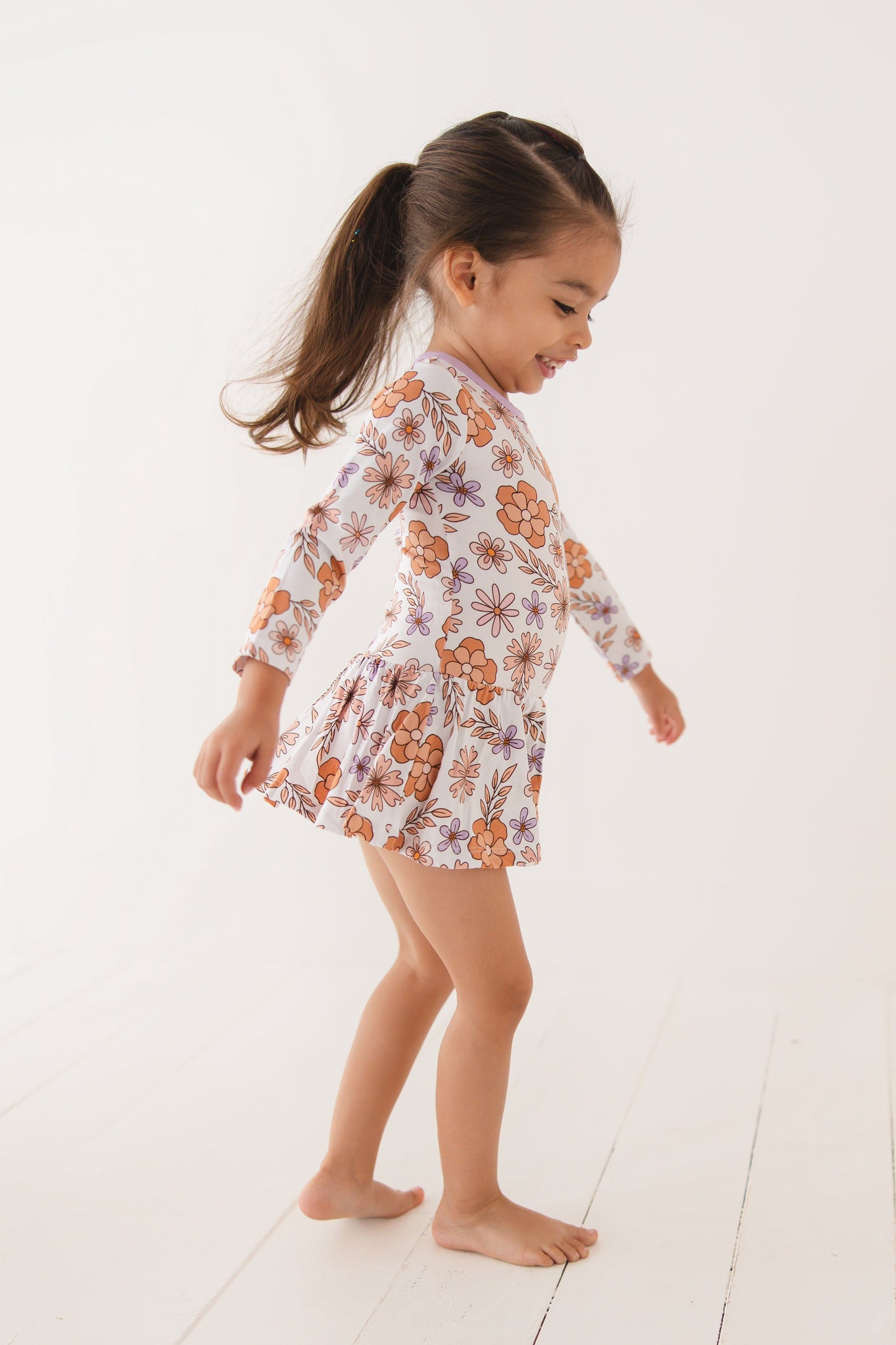 Mabel - Floral Bodysuit Romper Dress