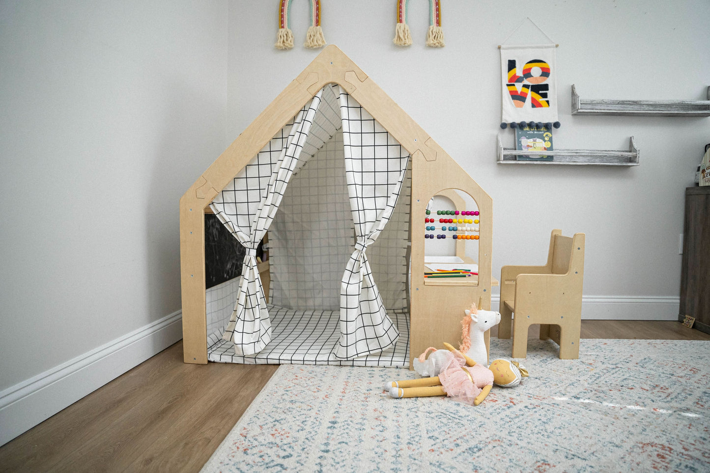 Flair | Playhouse & Sensory Desk - Black & White