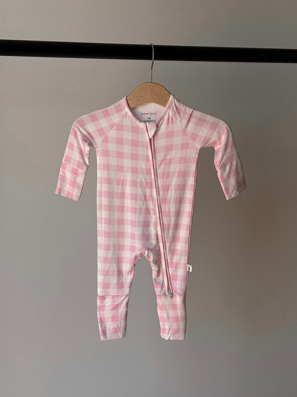 Bamboo Zip Pajamas Zipper Romper | Pink Sugar