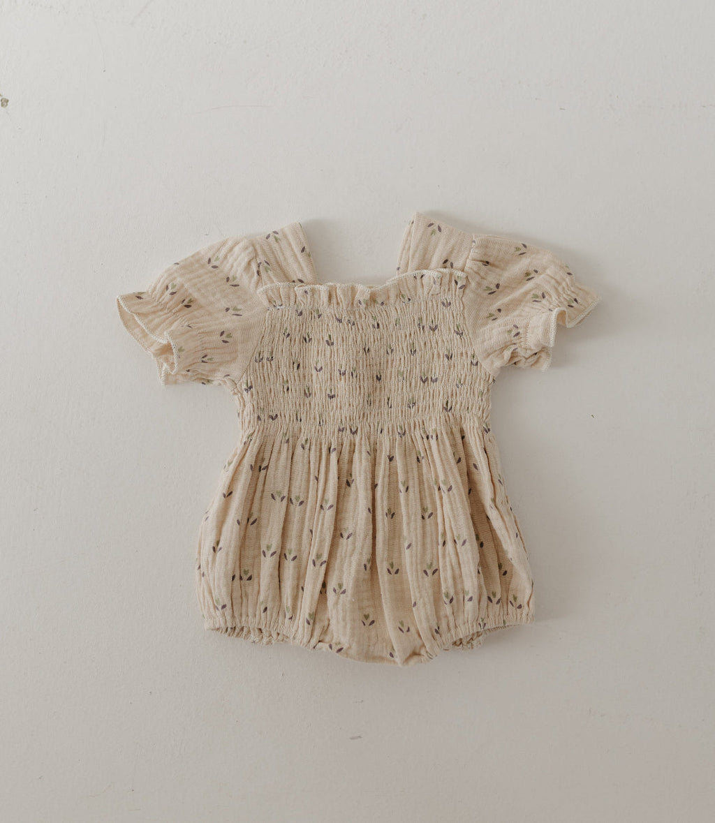 Ruffle Muslin Romper | Flora
