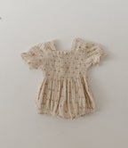Ruffle Muslin Romper | Flora