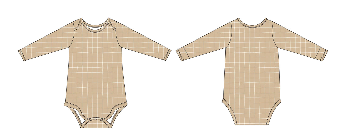 Cinnamon Cider Grid - Bodysuit Romper