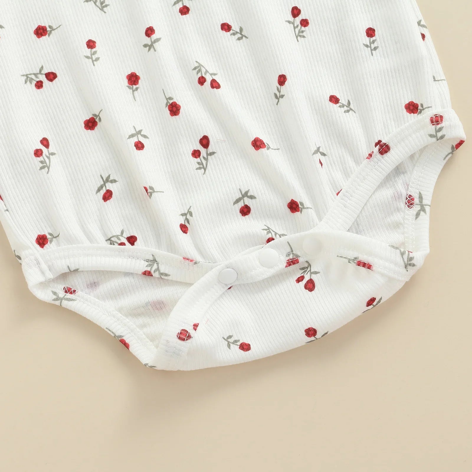 Floral Blouse Frill Suspender Dress Set
