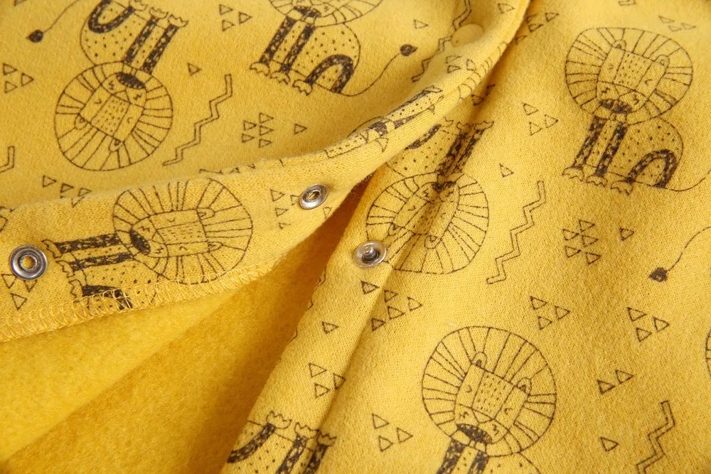 Baby Toddler Boy Girl Winter Clothes Fleece Thick Baby Romper Warm Long Sleeve Hooded Ears Jumpsuit