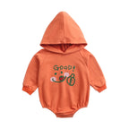 Casual Cotton Hooded Bodysuit Romper