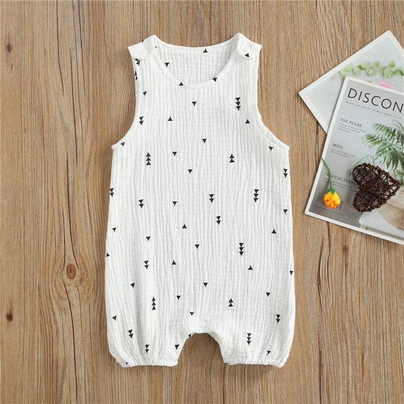 Sleeveless Snap Detail Jumpsuit Romper